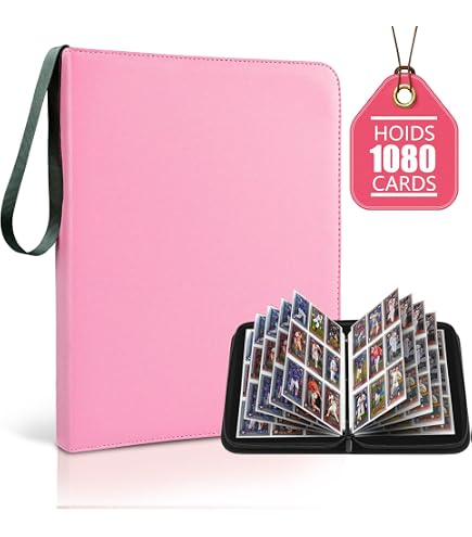 Amazon.com: Trading Card Binder 9 Pocket – 900 Cards Zipper PU